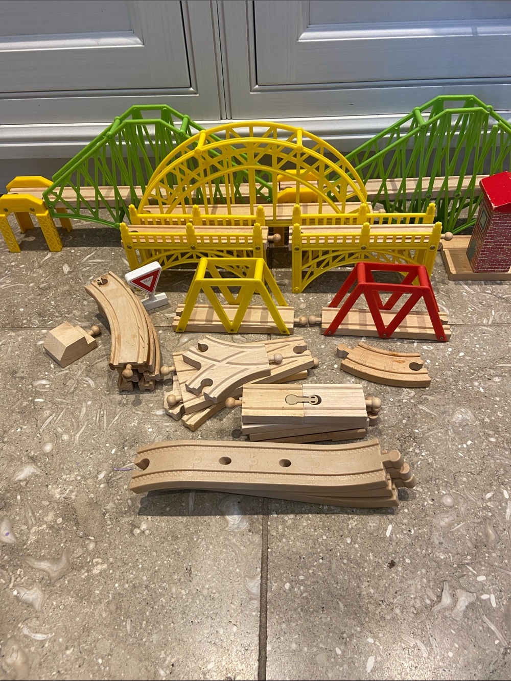 Wooden tracks and bridges